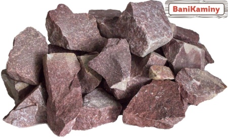 Камни для бани Кварцит малиновый 30 кг